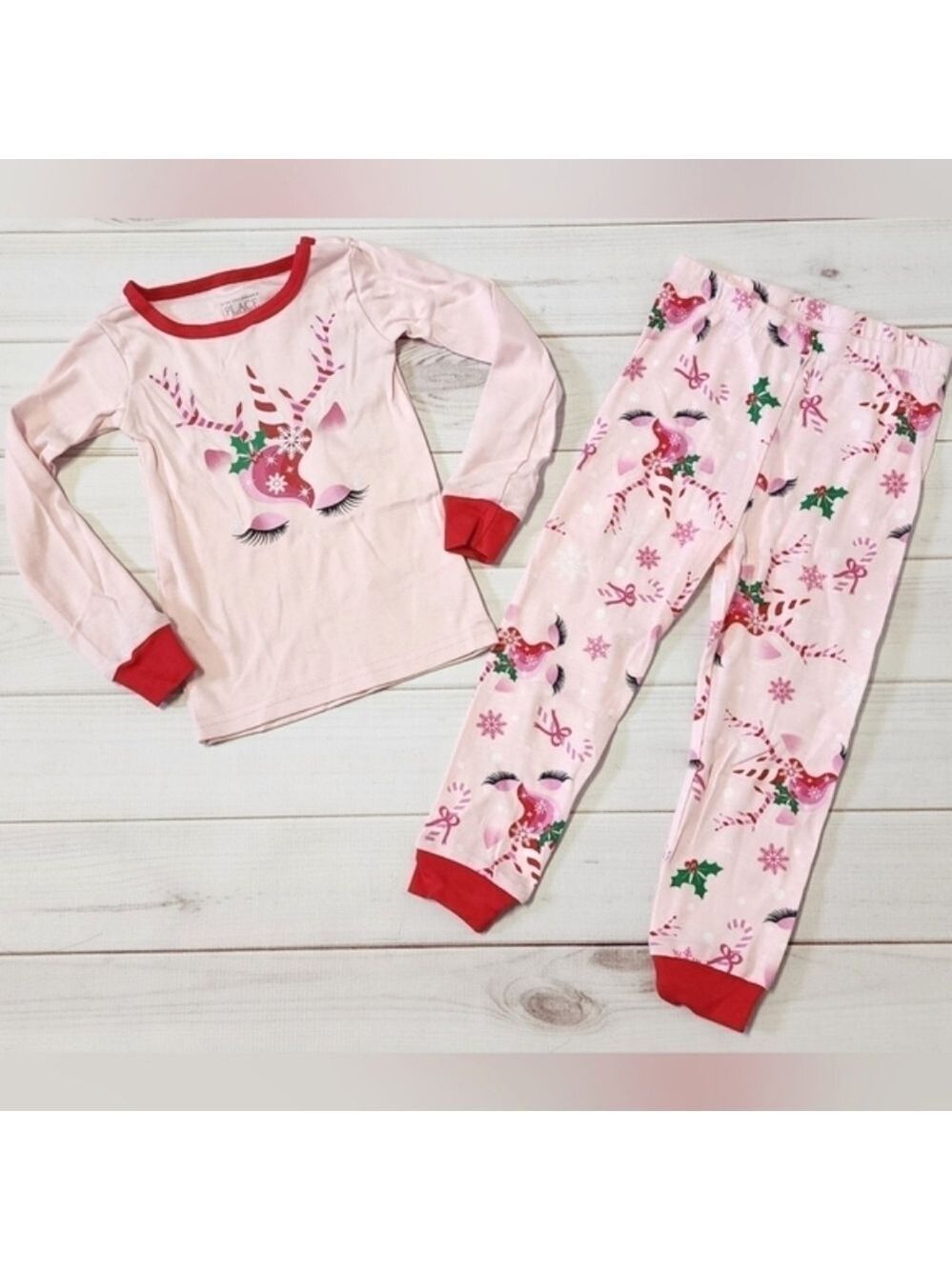 The Children's Place Unicorn Snug Fit Christmas Pajamas Size 2T New Without Tags